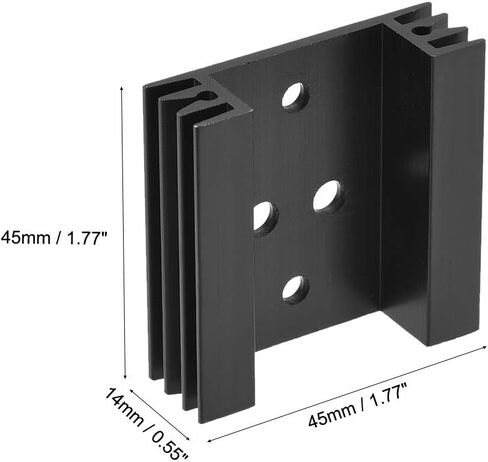 uxcell Electronics مبرد تبريد لجهاز to-3 أسود 45 × 45 × 14 ملم 2 قطعة in Saudi Arabia