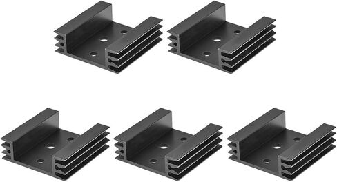 uxcell Electronics مبرد تبريد لجهاز to-3 أسود 45 × 45 × 14 ملم 2 قطعة in Saudi Arabia