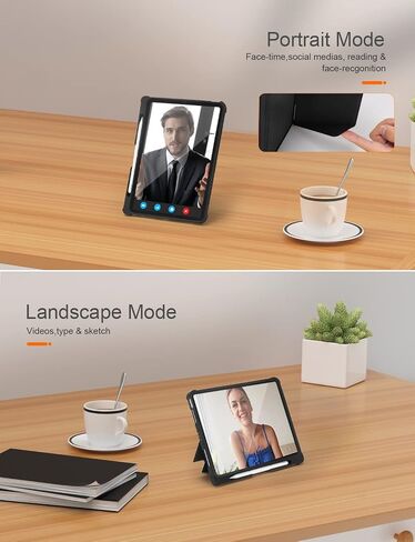 حافظة Kibbol iPad Pro مقاس 11 بوصة مع لوحة مفاتيح (الجيل الرابع-2022)، سهلة الاقتران، لوحة تتبع متعددة اللمس، إضاءة خلفية بـ 7 ألوان، حامل عمودي، غطاء لوحة مفاتيح قابل للفصل لجهاز iPad Air الجيل الرابع والخامس، أسود in Saudi Arabia