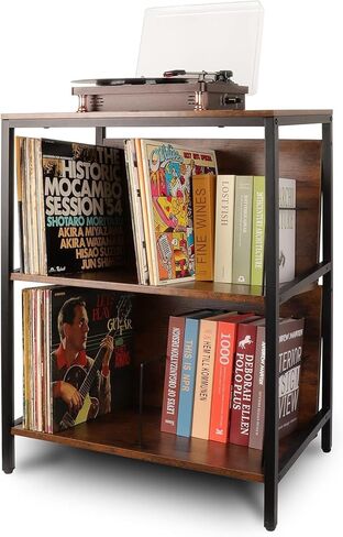 حامل مشغل اسطوانات من الفينيل على شكل حرف V لتخزين الاسطوانات وحامل مشغل اسطوانات وطاولة وخزانة كتب للالبومات ال بي in Kuwait