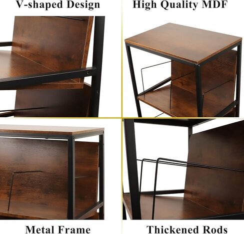 حامل مشغل اسطوانات من الفينيل على شكل حرف V لتخزين الاسطوانات وحامل مشغل اسطوانات وطاولة وخزانة كتب للالبومات ال بي in Kuwait