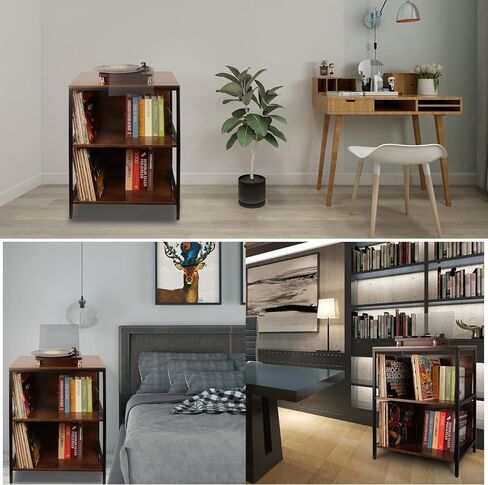 حامل مشغل اسطوانات من الفينيل على شكل حرف V لتخزين الاسطوانات وحامل مشغل اسطوانات وطاولة وخزانة كتب للالبومات ال بي in Kuwait