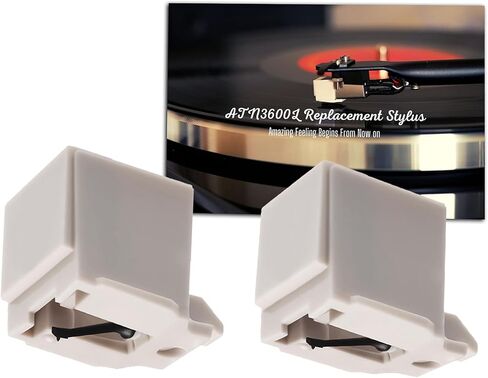 قلم بديل ATN3600L، إبر مشغل تسجيل متوافقة مع الأقراص الدوارة Audio-Technica At-lp60 (عبوة من 2) in Kuwait