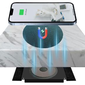 WLICNE Magnetic Invisible Wireless Charger 8-30MM, Under Desk 15W Furniture Wireless Charging Pad for Magsafe iPhone 14/13/ 12/airpods3 and Android Phone Wireless Charging(with PD Adapter) in Saudi Arabia