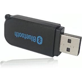 مستقبل بلوتوث يو اس بي من كيو اوفوين، محول صوت لاسلكي مجموعة سيارة مستقبل موسيقى بلوتوث نظام صوت سيارة منزلي/سيارة، جهاز محمول للسبور، (Aux in) مع كابل 3.5 مم in Kuwait