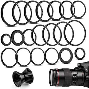 10 Pieces Metal Step-Down Adapter Rings Kit Lens Filter Stepping Adapter Rings Set for DSLR Camera in Saudi Arabia