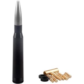 Car Truck Bullet Antenna for Ford F150, American Flag Design Billet Aluminum Replacement Radio Antenna Compatible with Ford F Series Super Duty Raptor Explorer, Black Tip … in Kuwait