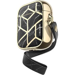 i-Blason Cosmo Series Case Designed for Airpods 2nd Generation/1st Generation, 360° Protective Stylish Marble AirPods Case Cover Compatible with Apple AirPods 1st/2nd (Black) in Kuwait