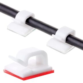 مستر.بين - مشابك كابلات، عبوة من 30 قطعة، ابيض، منظم اسلاك لاصق، منظم كابلات، حامل اسلاك للمكتب، حامل كابلات، مشابك اسلاك، حافظة اسلاك، منظم اسلاك مكتب، مشبك سلك، حامل اسلاك in Kuwait