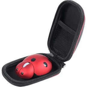 elec Space Mini Small Wireless Mouse for Kids, Cute Animal Ladybug Shape 3000DPI Portable Mobile Optical Mouse with USB Receiver Cordless Mouse for PC Mac Laptop Computer Notebook (Red) in Kuwait