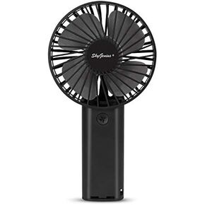 مروحة SkyGenius المحمولة المحمولة، بطارية قابلة لإعادة الشحن بقدرة 4000 مللي أمبير في الساعة/مروحة تبريد صغيرة تعمل عبر USB للمنزل والمكتب والسفر باللون الأسود in Kuwait