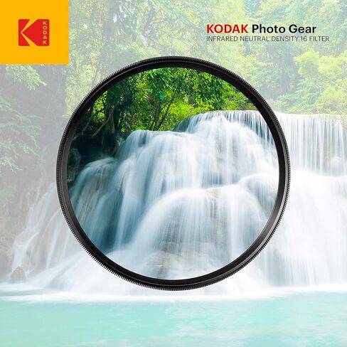 فلتر KODAK IR ذو الكثافة المحايدة ND16 يوقف التعرض الزائد ويقلل من عمق المجال ويلتقط الحركة ويقلل من الأشعة تحت الحمراء لدقة اللون، نحيف، زجاج نانو متعدد الطبقات 16 طبقة مع دليل صغير | 49 ملم in Kuwait
