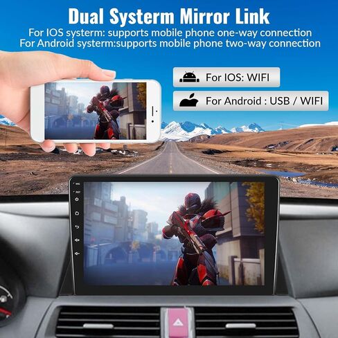 ستيريو سيارة Android 10 لسيارة Honda Accord 8th 2008-2013، 10 بوصة تعمل باللمس وراديو ستيريو للسيارة داخل لوحة القيادة ونظام تحديد المواقع العالمي (GPS) مع وصلة مرآة بلوتوث واي فاي FM/RDS SWC+كاميرا احتياطية + ميكروفون in Saudi Arabia