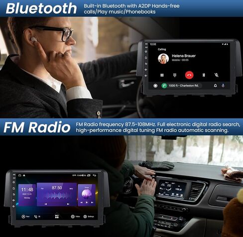راديو سيارة Android 11 2G+32G لسيارة Jeep Patriot Compass 2010-2016، شاشة لمس IPS 1280x800 10.1 بوصة مع Carplay لاسلكي وAndroid Auto، مع GPS 5.0 Bluetooth SWC WiFi DSP لراديو Jeep Patriot in Kuwait