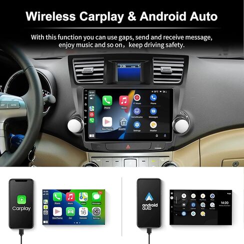 10.1 بوصة 4+32 جيجابايت راديو السيارة ستيريو لتويوتا هايلاندر 2008-2014 أندرويد 13 كاربلاي أندرويد شاشة تعمل باللمس مع نظام تحديد المواقع 48EQ النسخ المتطابق الخلفي 1080P SWC (مع نظام JBL) in Kuwait