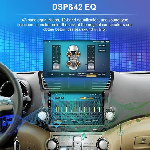 10.1 بوصة 4+32 جيجابايت راديو السيارة ستيريو لتويوتا هايلاندر 2008-2014 أندرويد 13 كاربلاي أندرويد شاشة تعمل باللمس مع نظام تحديد المواقع 48EQ النسخ المتطابق الخلفي 1080P SWC (مع نظام JBL) in Kuwait