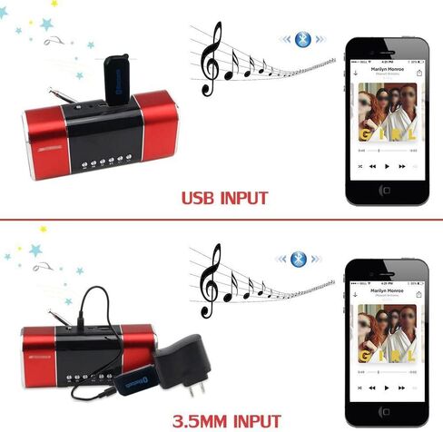 مستقبل بلوتوث يو اس بي من كيو اوفوين، محول صوت لاسلكي مجموعة سيارة مستقبل موسيقى بلوتوث نظام صوت سيارة منزلي/سيارة، جهاز محمول للسبور، (Aux in) مع كابل 3.5 مم in Kuwait