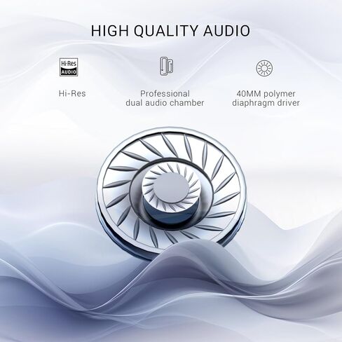 OneOdio A10 Hybrid Active Noise Cancelling Headphones, Wireless Bluetooth Over-Ear Headphones, 62H Battery Life, Hi-Res Audio, Transparency Mode, Wireless/Wired Mode, Built-in Mic, for Adults, Kids in Kuwait