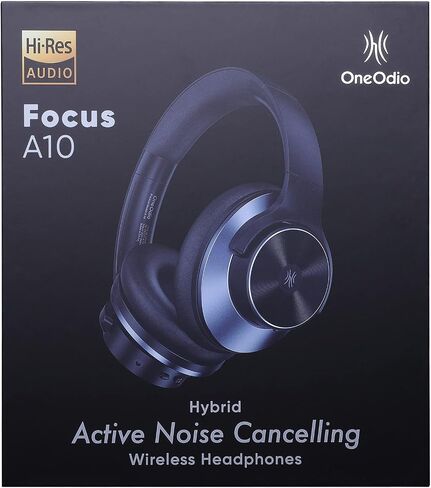 OneOdio A10 Hybrid Active Noise Cancelling Headphones, Wireless Bluetooth Over-Ear Headphones, 62H Battery Life, Hi-Res Audio, Transparency Mode, Wireless/Wired Mode, Built-in Mic, for Adults, Kids in Kuwait