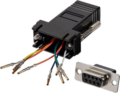 StarTech.com DB9 to RJ45 Modular Adapter - F/F - Serial adapter - DB-9 (F) to RJ-45 (F) - GC98FF, Black in Saudi Arabia