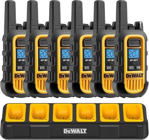 DEWALT DXFRS300 1 Watt Heavy Duty Walkie Talkies - Waterproof, Shock Resistant, Long Range & Rechargeable Two-Way Radio with VOX (2 Pack) in Saudi Arabia