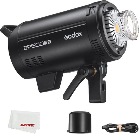 فلاش Godox DP600IIIV DP600III V 600W Studio Strobe Flash، 5800K±200K، GN58،2.4G نظام لاسلكي، لوحة LCD شفافة، مع مصباح تشكيل LED، مصباح Bowens Mount Monolight لإضاءة التصوير الفوتوغرافي in Kuwait
