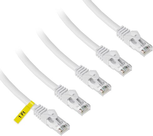 كابل iwillink Cat6 Ethernet بطول 5 أقدام (5 حزم)، يدعم سلك توصيل شبكة POE عالي السرعة Cat6 Cat 5e Cat 5 - RJ45، مجدولة، UTP، POE، سلك نحاسي عاري نقي، 26AWG - أسود in Kuwait