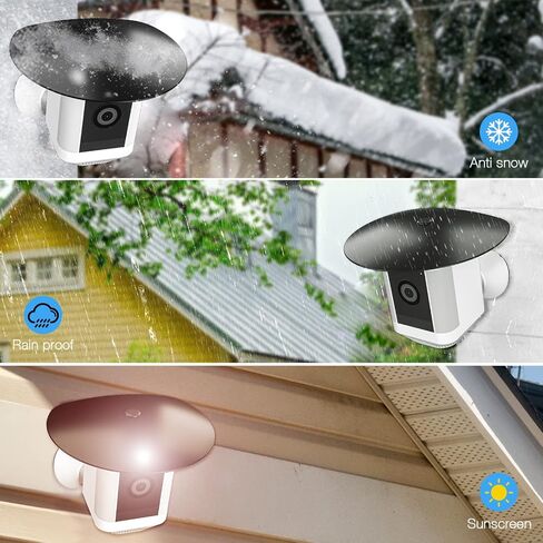 HOLACA Sun Rain Shade Camera Cover for Spotlight Camera Plus | Camera Shield Protective Case for Resistant UV, Easy to Install, Black in Saudi Arabia