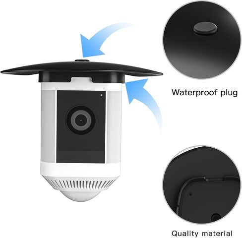 HOLACA Sun Rain Shade Camera Cover for Spotlight Camera Plus | Camera Shield Protective Case for Resistant UV, Easy to Install, Black in Saudi Arabia