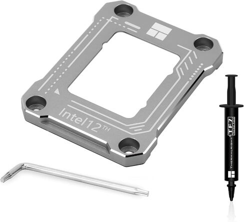 مشبك مضاد للانحناء من الجيل الثاني عشر/الثالث عشر LGA1700 من Thermalright Intel، لوحة ضغط منحنية، مشبك تثبيت وحدة المعالجة المركزية، مجهز بالكامل وثابت بدون تركيب أثر (رمادي) in Kuwait