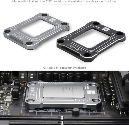 مشبك مضاد للانحناء من الجيل الثاني عشر/الثالث عشر LGA1700 من Thermalright Intel، لوحة ضغط منحنية، مشبك تثبيت وحدة المعالجة المركزية، مجهز بالكامل وثابت بدون تركيب أثر (رمادي) in Kuwait