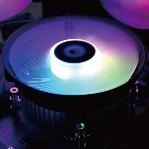 اي دي - كولنج اضاءة LED بالوان قوس قزح DK-03i، لمبرد وحدة المعالجة المركزية انتل LGA1150/1151/1155/1156 بقدرة 100 واط، مروحة بي دبليو ام بتدفق هواء كبير 120 ملم ومشتت حراري الومنيوم عالي الاداء in Kuwait