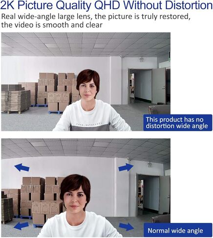 كاميرا ويب ELITUN 2K مع ضوء وحامل ثلاثي القوائم، وكاميرا ويب فائقة الدقة لبث مكالمات الفيديو والمؤتمرات، وكاميرا USB واسعة الزاوية لأجهزة الكمبيوتر المكتبية وأجهزة الكمبيوتر المحمول Mac، وميكروفون إلغاء الضوضاء، والتوصيل والتشغيل in Kuwait