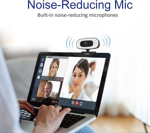 كاميرا ويب ELITUN 2K مع ضوء وحامل ثلاثي القوائم، وكاميرا ويب فائقة الدقة لبث مكالمات الفيديو والمؤتمرات، وكاميرا USB واسعة الزاوية لأجهزة الكمبيوتر المكتبية وأجهزة الكمبيوتر المحمول Mac، وميكروفون إلغاء الضوضاء، والتوصيل والتشغيل in Kuwait