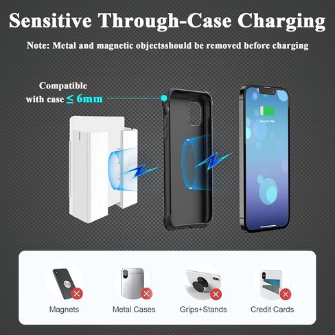 LANBON P2 Wireless Charger Wall Mount for Bedside/Sofa/Desktop/Garage/Kitchen,15W Fast Charging Station Wall Phone Holder Compatible with iPhone,Samsung,Android,Qi-Enabled Wireless Charge Phone in Saudi Arabia