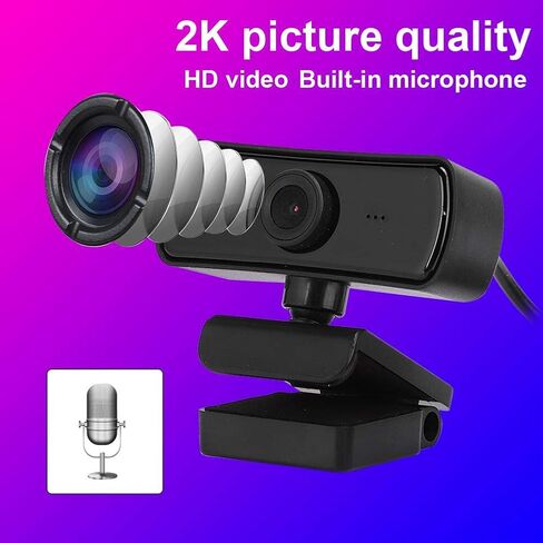 كاميرا ويب CiCiglow 4K HD مع ميكروفون مدمج، وكاميرا ويب عريضة USB HD، وكاميرا ويب للكمبيوتر للبث المباشر/مؤتمرات الفيديو (أسود) in Kuwait