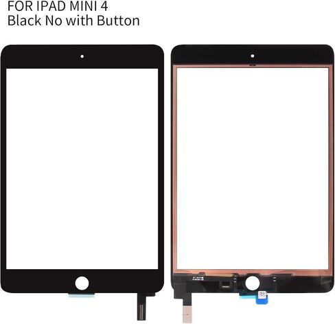 Screen Replacement for iPad Mini 4 7.9" A1538 A1550 Touch Screen Digitizer Glass Lens Panel Replacement Parts Kits with Tempered Glass +Free Tools(Without Home Button,LCD not Include). (Black) in Saudi Arabia