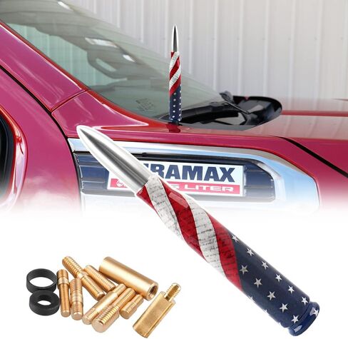 هوائي سامان الأزرق من الألومنيوم 50 كالوري على شكل رصاصة، هوائي بديل لشاحنة السيارة، هوائي راديو متوافق مع فورد F150 F250 F350 سوبر ديوتي رابتور دودج رام 1500 2500 3500 ... in Kuwait