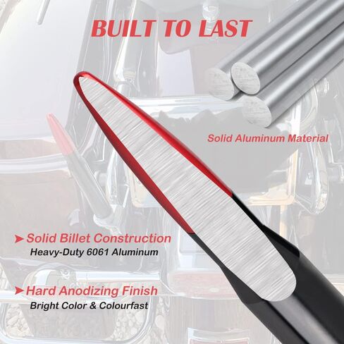 Car Truck Bullet Antenna for Ford F150, American Flag Design Billet Aluminum Replacement Radio Antenna Compatible with Ford F Series Super Duty Raptor Explorer, Black Tip … in Kuwait