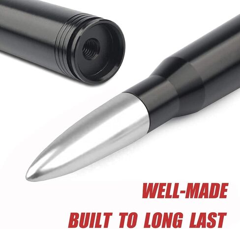 Car Truck Bullet Antenna for Ford F150, American Flag Design Billet Aluminum Replacement Radio Antenna Compatible with Ford F Series Super Duty Raptor Explorer, Black Tip … in Kuwait