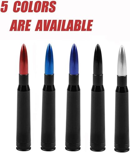 Car Truck Bullet Antenna for Ford F150, American Flag Design Billet Aluminum Replacement Radio Antenna Compatible with Ford F Series Super Duty Raptor Explorer, Black Tip … in Kuwait