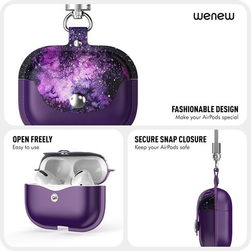 Leather Case for Airpods Pro 2019 with snap clouse Premium AirPod Pro case Pouch in Kuwait