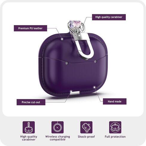 Leather Case for Airpods Pro 2019 with snap clouse Premium AirPod Pro case Pouch in Kuwait