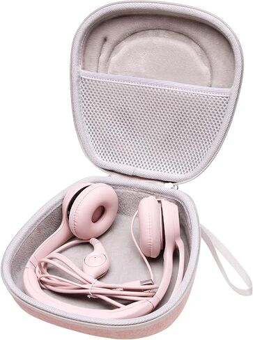 Headset Headphone Case Compatible with Logitech H390, H430, H570e, Zone 300, Zone 301 or JLab Go Work, JIAMQISHI, EAGLEND Headset, Black+Gray(Case Only) in Kuwait