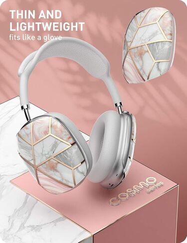 حافظة i-Blason Cosmo مصممة لسماعات Airpods Max، غطاء حماية أنيق لوسائد الأذن متوافق مع Apple AirPods Max، زوج واحد (أسود) in Kuwait