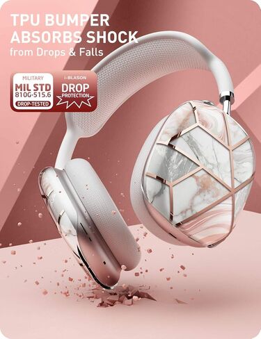 حافظة i-Blason Cosmo مصممة لسماعات Airpods Max، غطاء حماية أنيق لوسائد الأذن متوافق مع Apple AirPods Max، زوج واحد (أسود) in Kuwait