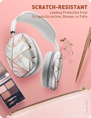 حافظة i-Blason Cosmo مصممة لسماعات Airpods Max، غطاء حماية أنيق لوسائد الأذن متوافق مع Apple AirPods Max، زوج واحد (أسود) in Kuwait