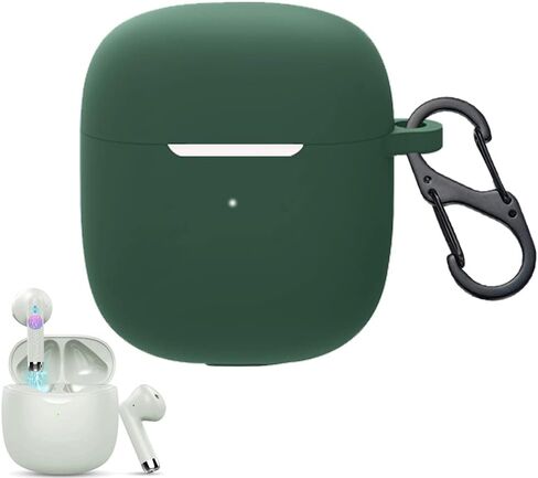 Silicon Case Cover Compatible with Jxrev J51 Wireless Earbuds, Protective Skin with “S" Shaped Dual Carabiner, with Hole for Charging in Kuwait