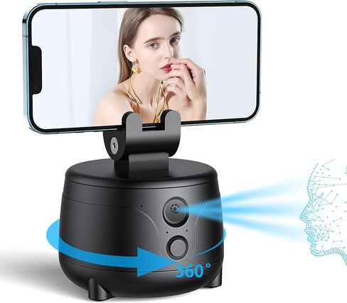 حامل ثلاثي القوائم لتتبع الوجه التلقائي 360 درجة، حامل هاتف تتبع تلقائي وي جارد AI مع تحكم صوتي وتحكم بالايماءات، حامل ثلاثي القوائم لتتبع تلقائي للايفون، مثبت الجوال لتسجيل الفيديو، بدون تطبيق in Kuwait