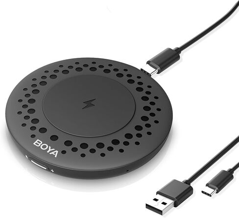 BOYA Blobby USB Conference Microphone,Desktop Computer Microphone with Wireless Charger, Omnidirectional Condenser PC Mic for Video Conference Online Class Skype Chatting Zoom Recording(Windows/MacOS) in Kuwait